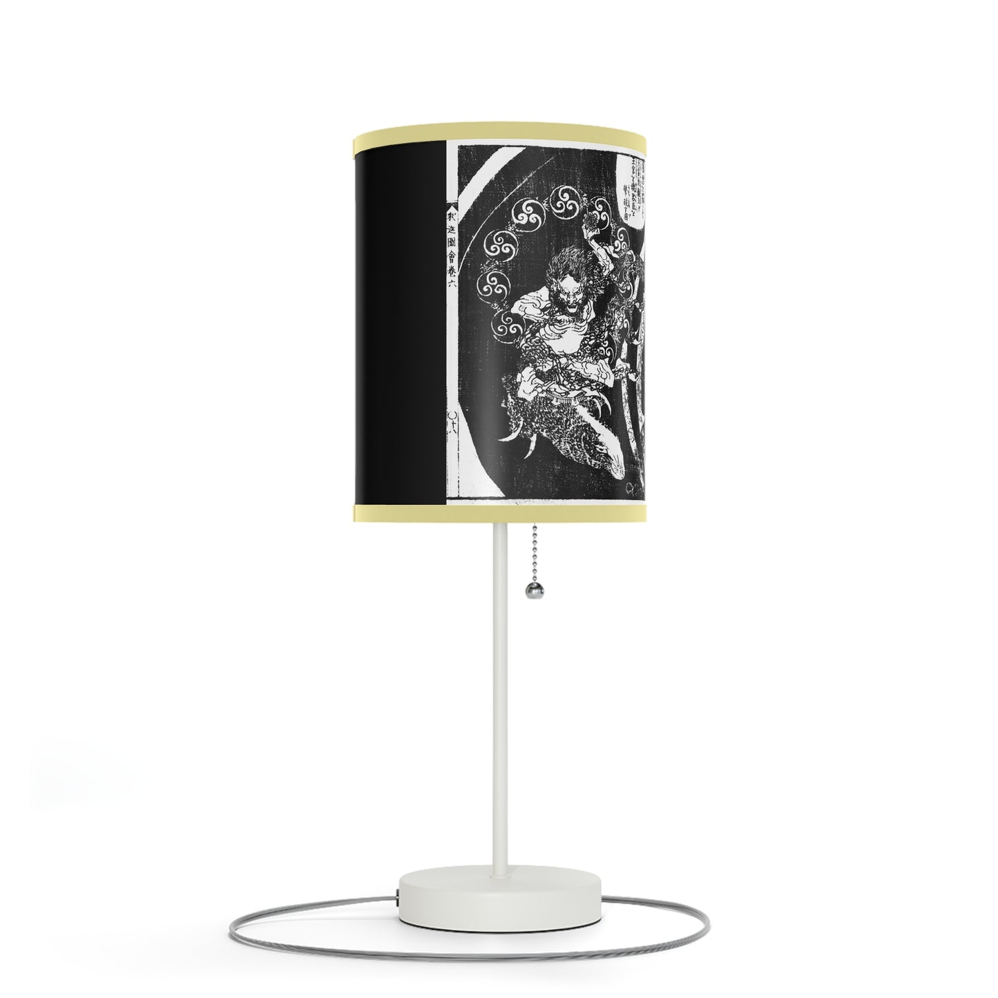 Destruction by Hokusai Japanese Woodcut Lamp