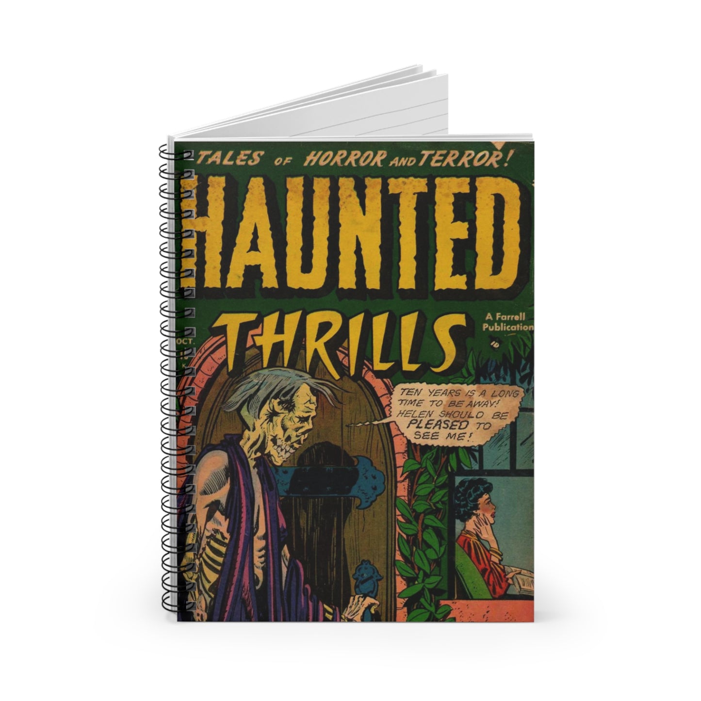 Haunted Thrills October Comic Cover Notebook