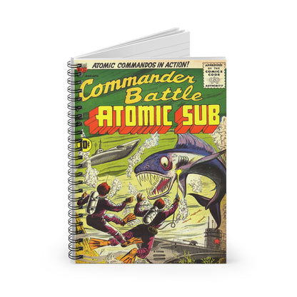 Commander Battle Atomic Sub No. 5 Comic Cover Notebook