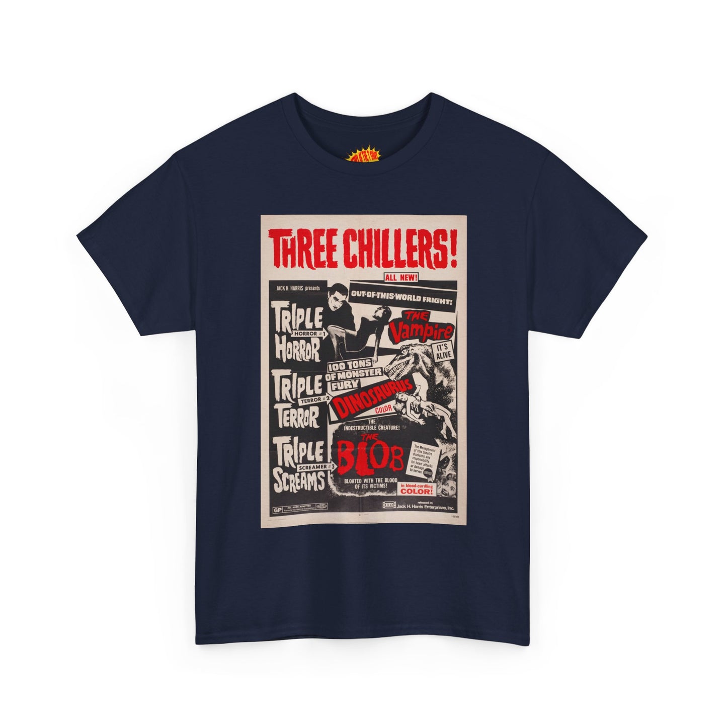 Three Chillers Movie Poster T-Shirt *Multiple Colors*