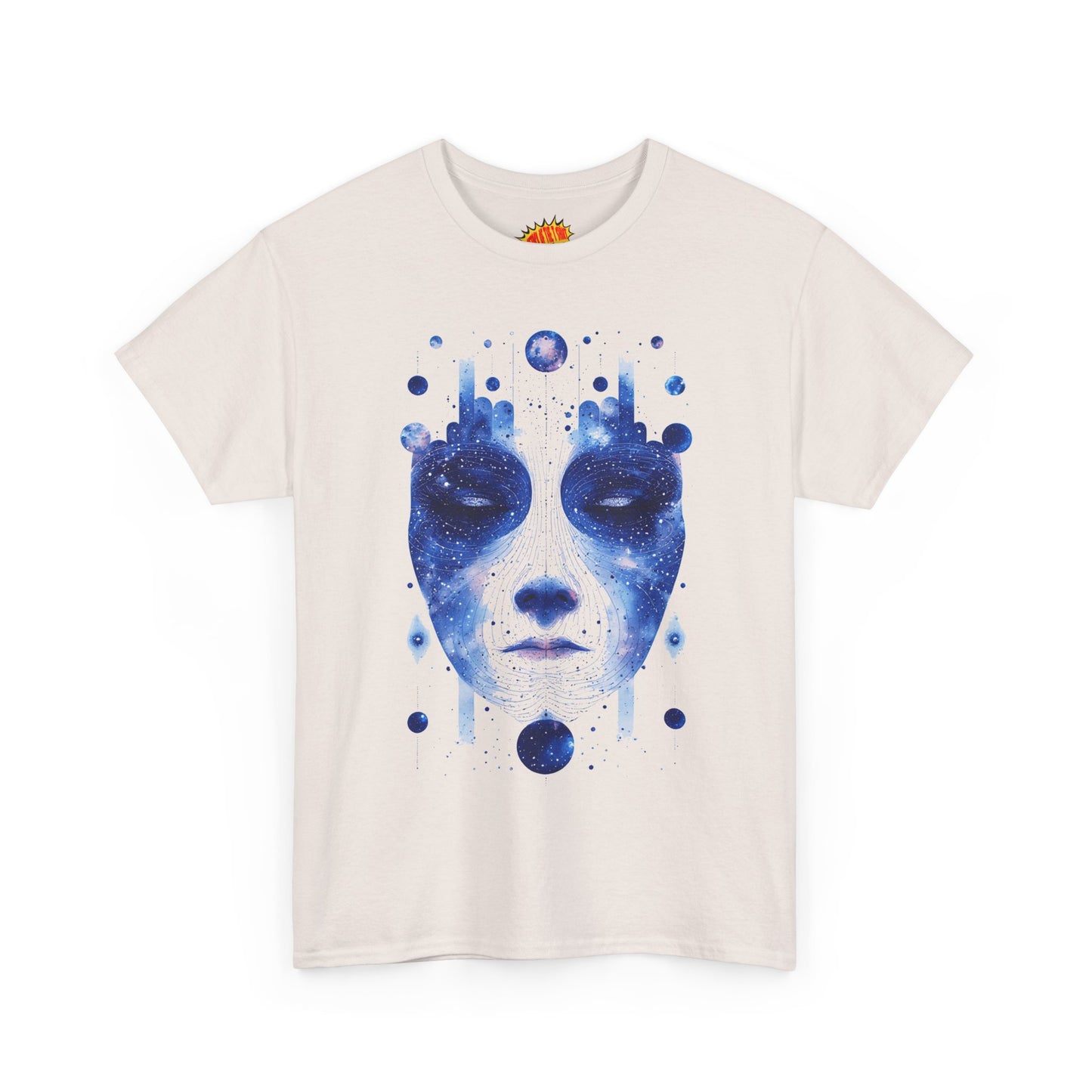Cosmic Face Galaxy Graphic Space Art Tee Shirt *Multiple Colors*