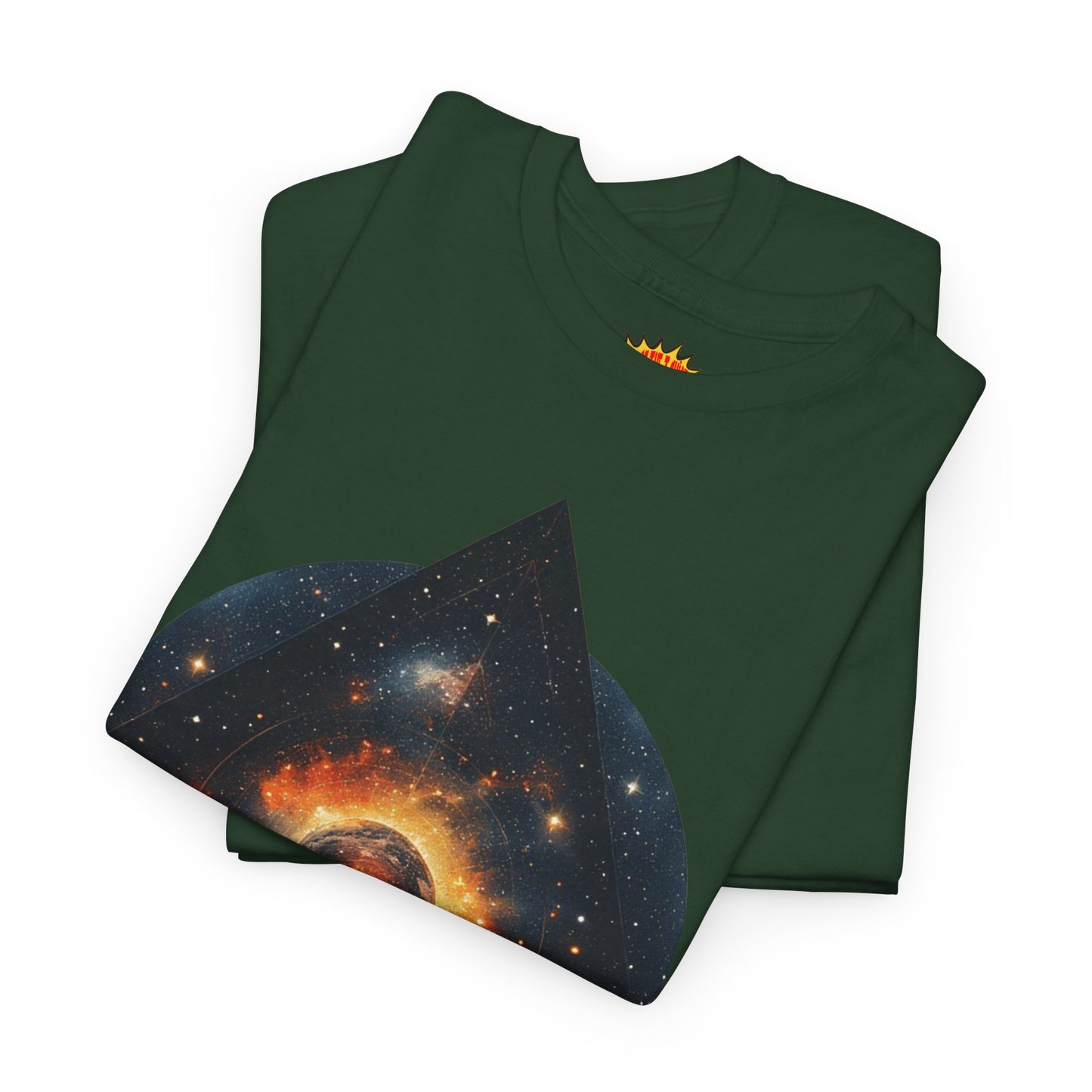 Rounded Diamond Shape Nebula Graphic Space Art Tee Shirt *Multiple Colors*