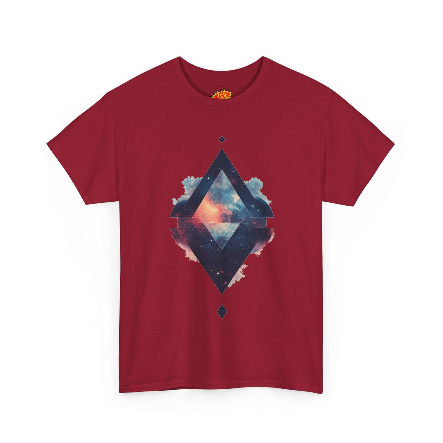 Split Diamond Shape Nebula Graphic Space Art Tee Shirt *Multiple Colors*