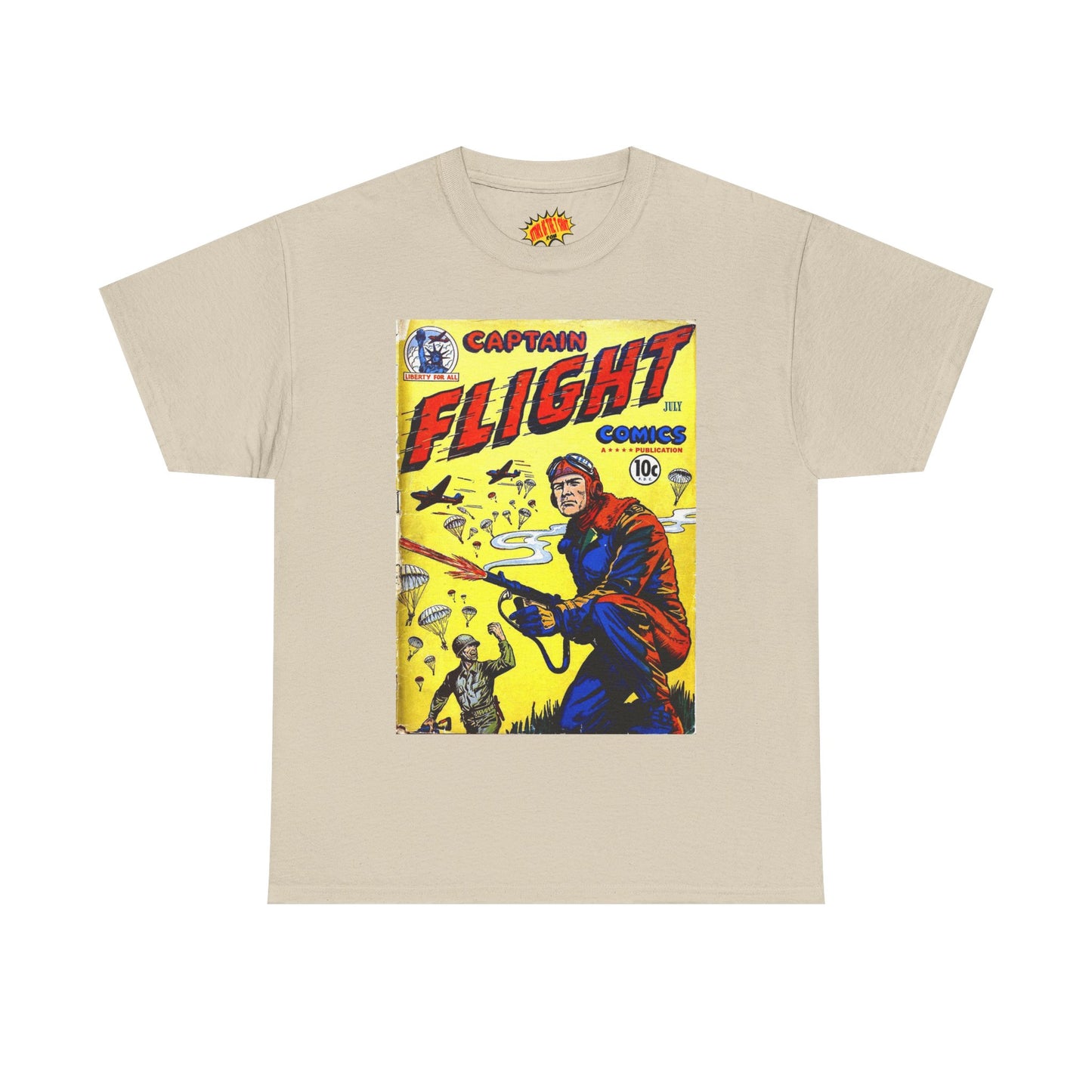 Captain Flight July Comic Tee Shirt *Multiple Colors*