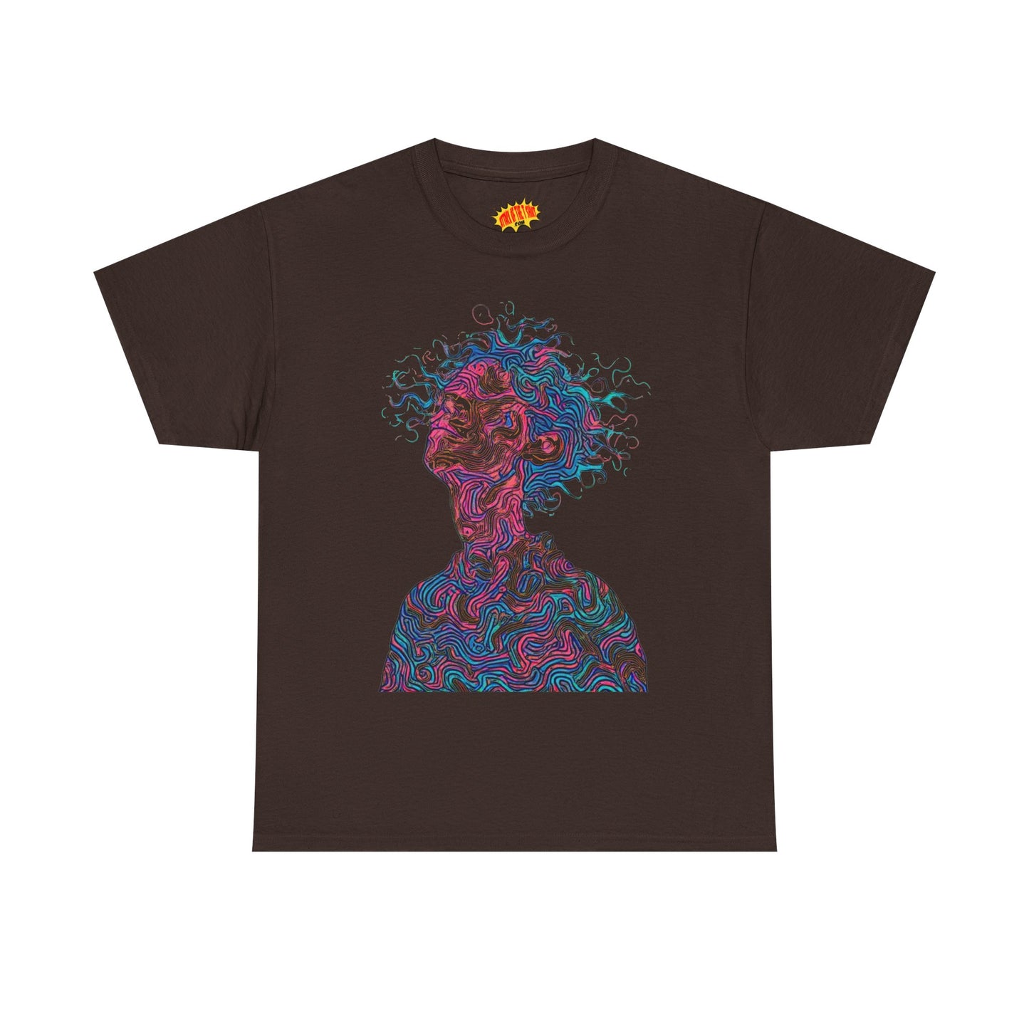 Line Drawing Multicolor Human Graphic Art Tee Shirt *Multiple Colors*