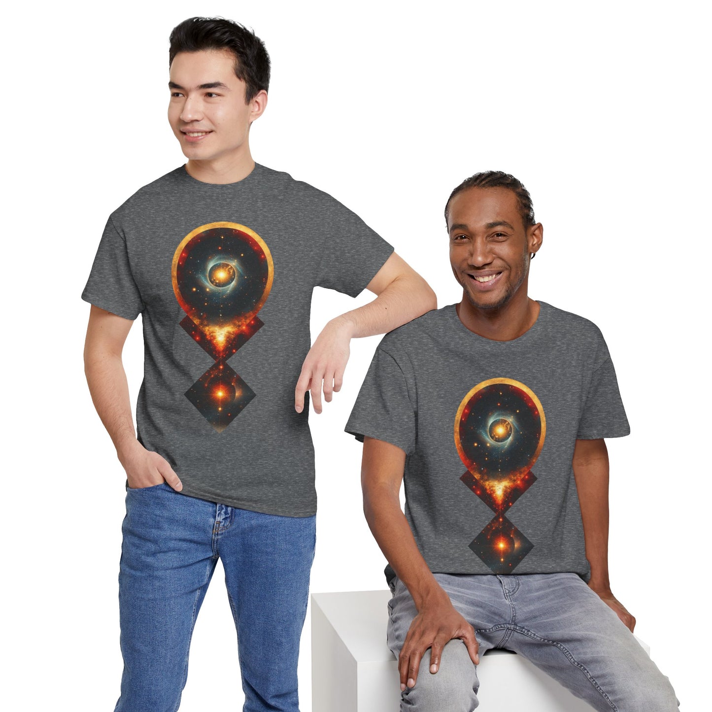 Geometric Space Nebula Graphic Art Tee Shirt *Multiple Colors*
