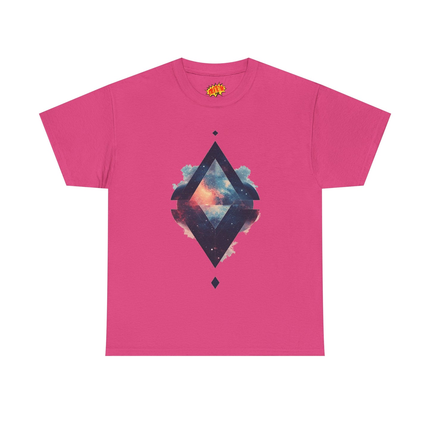 Split Diamond Shape Nebula Graphic Space Art Tee Shirt *Multiple Colors*