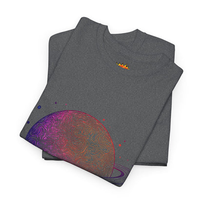 Space Art Ringed Planet Graphic Tee Shirt