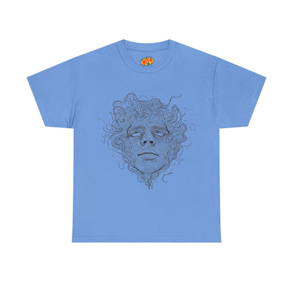 Human Face Line Drawing Graphic Art Tee Shirt