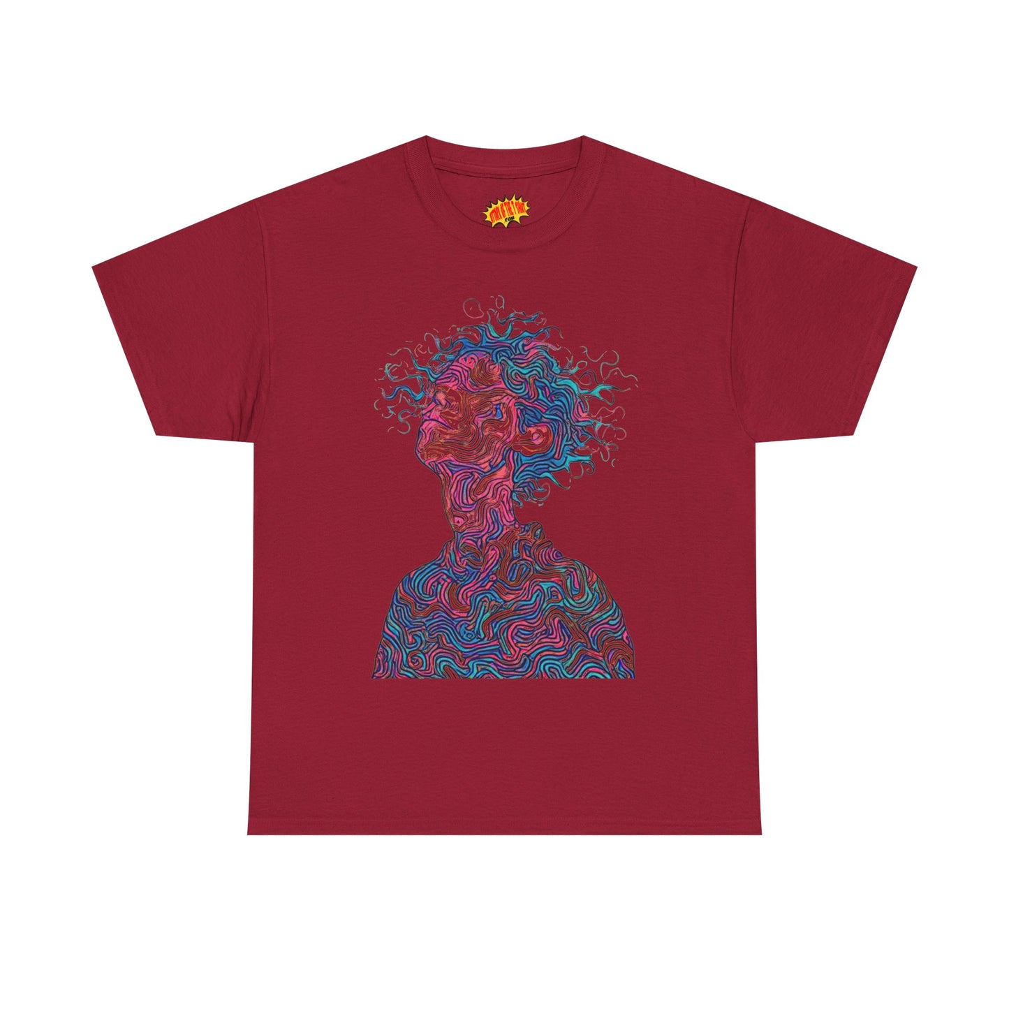 Line Drawing Multicolor Human Graphic Art Tee Shirt *Multiple Colors*