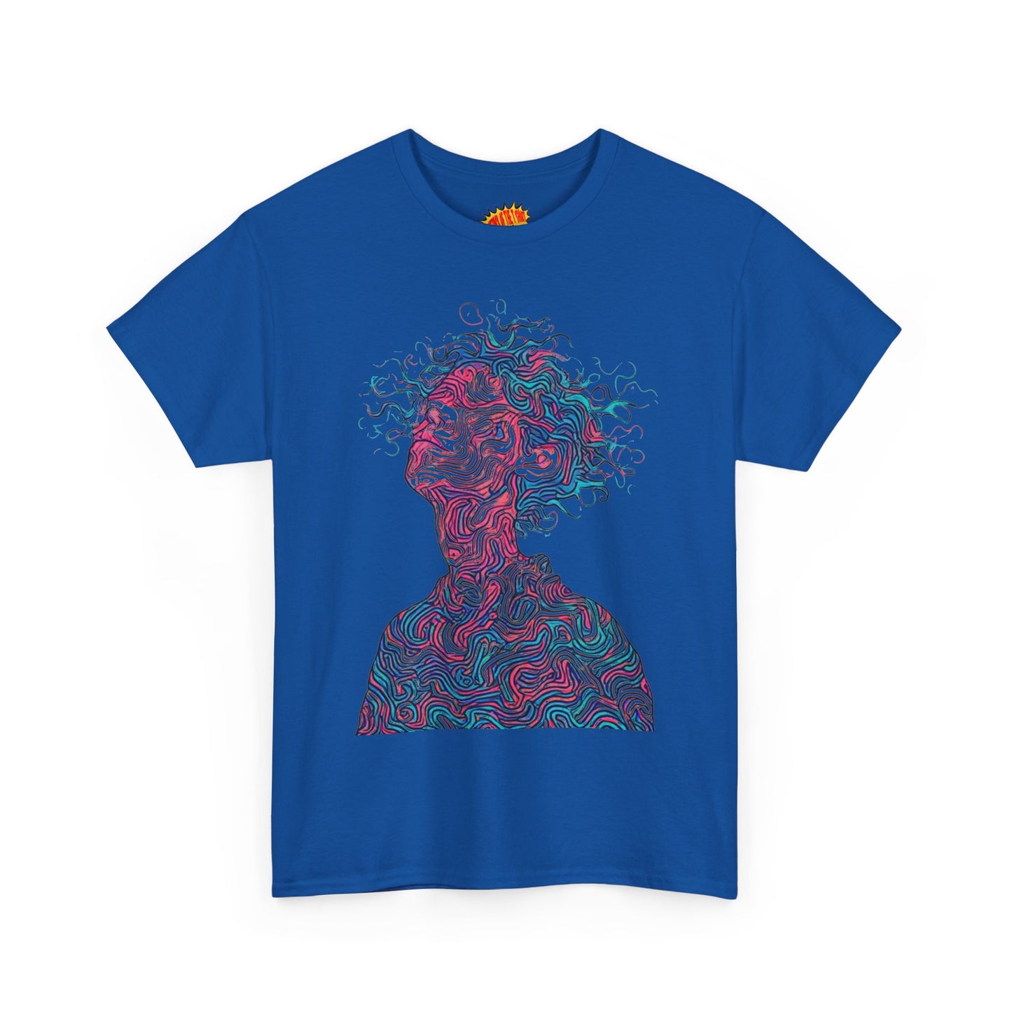 Line Drawing Multicolor Human Graphic Art Tee Shirt *Multiple Colors*