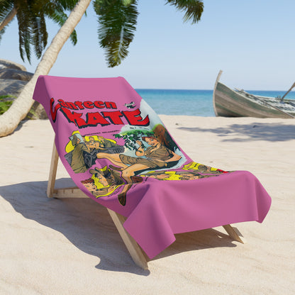 Canteen Kate #1 Beach Towel Pink