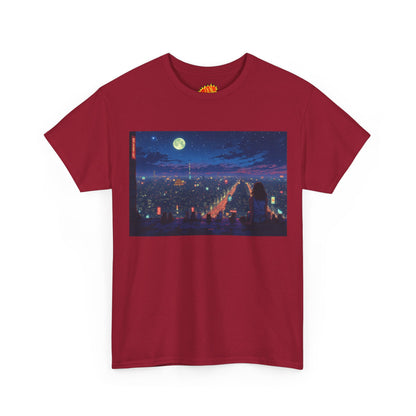 Anime Neon Cityscape w/Cats T-Shirt