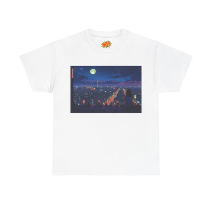 Anime Neon Cityscape w/Cats T-Shirt