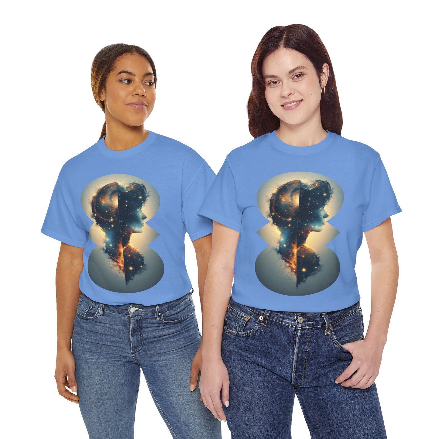 Cosmic Silhouette Galaxy Graphic Art Tee Shirt *Multiple Colors*