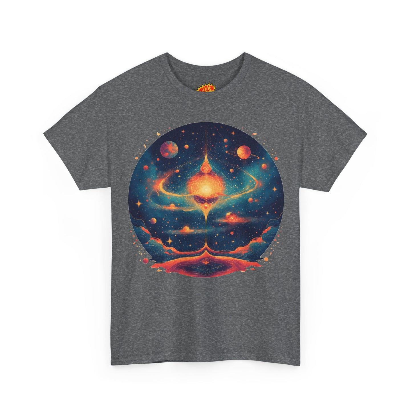 Round Galaxy w/Planets Graphic Tee Shirt *Multiple Colors*