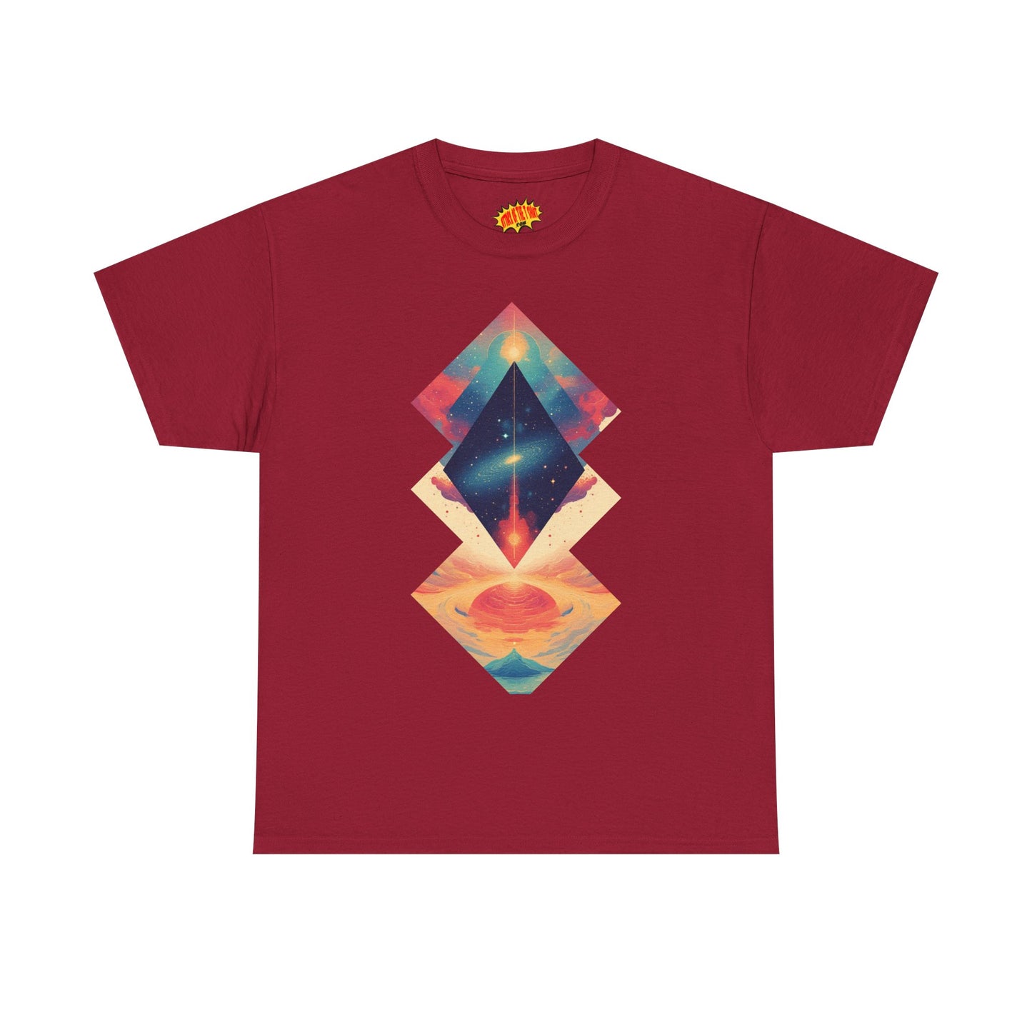 Geometric Shape Galaxy Graphic Space Art Tee Shirt *Multiple Colors*