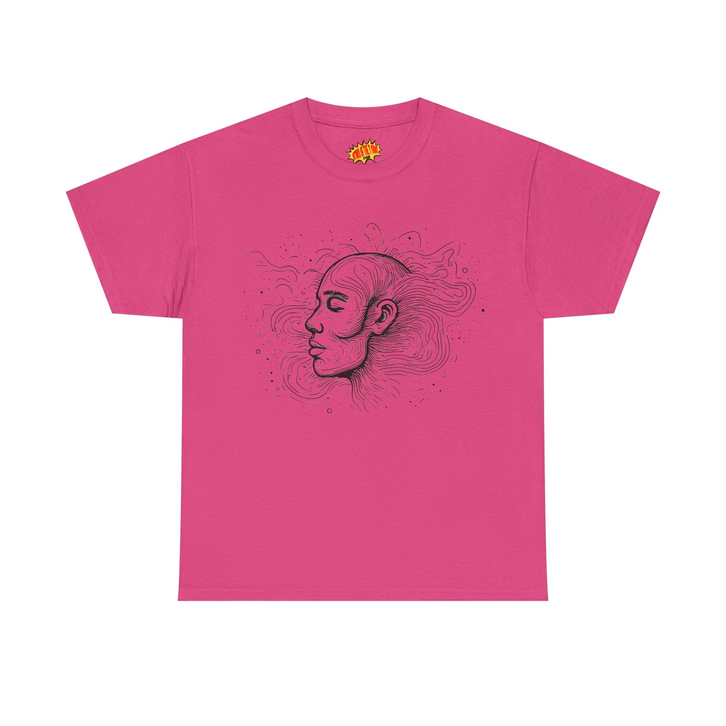 Line Drawing Graphic Art Face Tee Shirt *Multiple Colors*