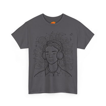 Line Drawing Portrait Graphic Music Art Tee Shirt