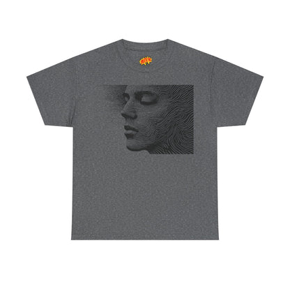 Face Line Drawing Portrait Graphic Art Tee Shirt