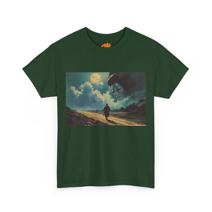 Samurai w/Night Sky Geisha Woman T-Shirt