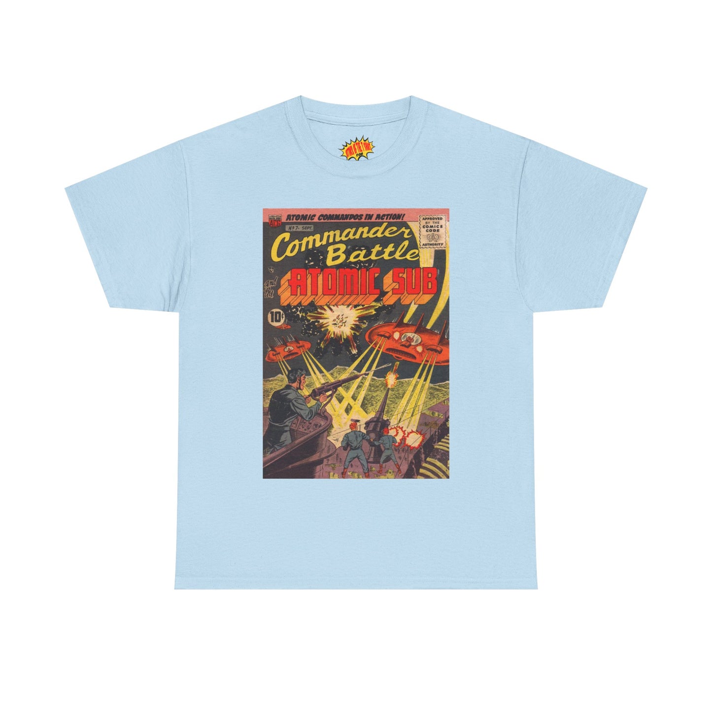 Commander Battle Atomic Sub No. 7 Comic Tee Shirt *Multiple Colors*