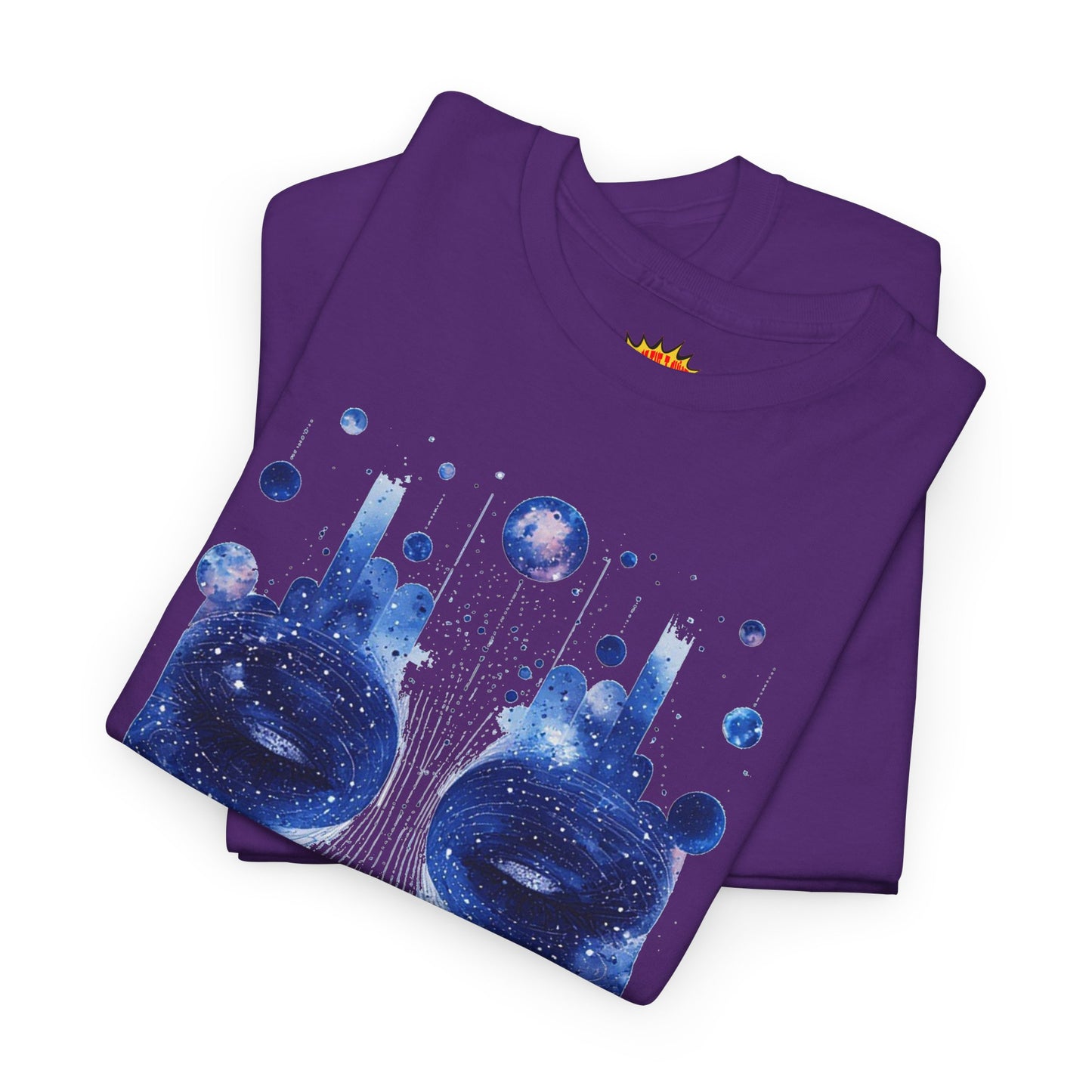 Cosmic Face Galaxy Graphic Space Art Tee Shirt *Multiple Colors*
