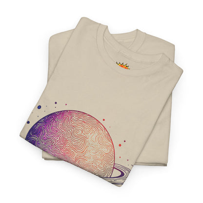 Space Art Ringed Planet Graphic Tee Shirt