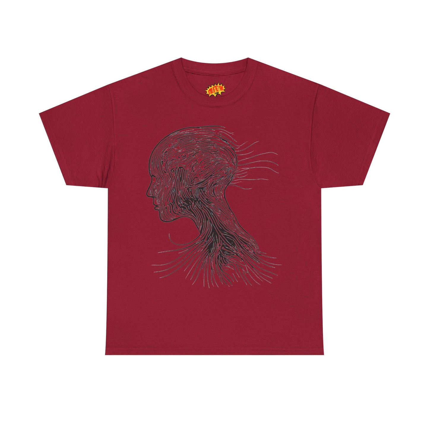 Face Silhouette Line Drawing Graphic Art Tee Shirt *Multiple Colors*