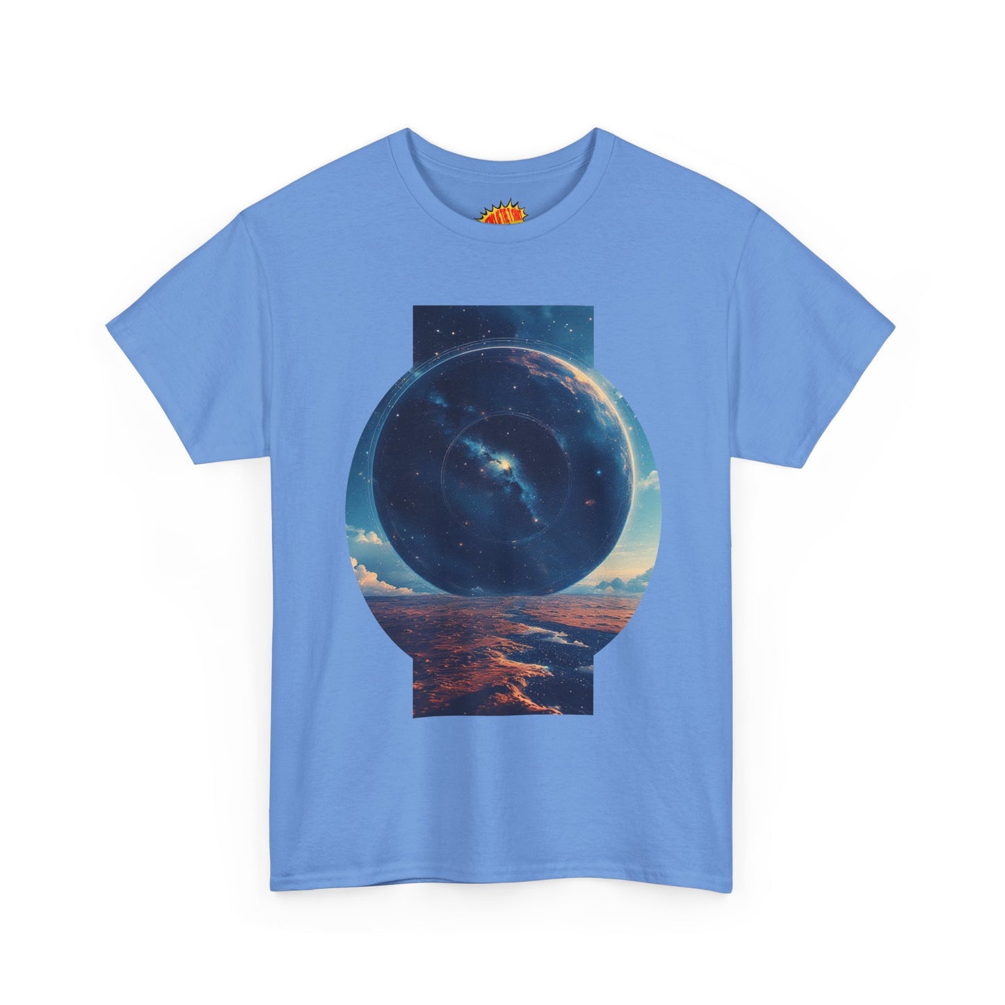 Round Galaxy Space Graphic Art Tee Shirt *Multiple Colors*