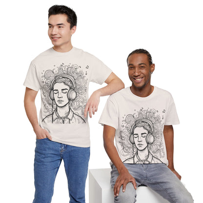 Line Drawing Portrait Graphic Music Art Tee Shirt