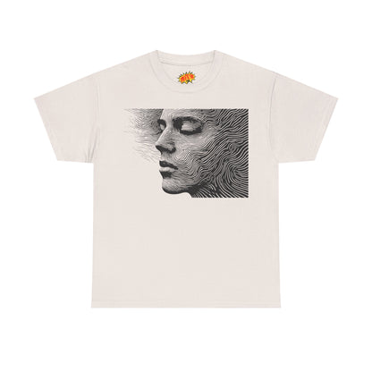 Face Line Drawing Portrait Graphic Art Tee Shirt