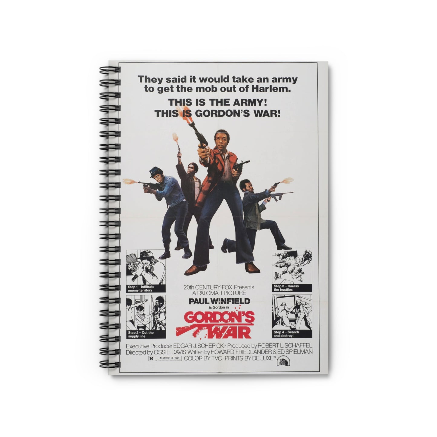Gordon's War - Vintage Movie Poster Notebook