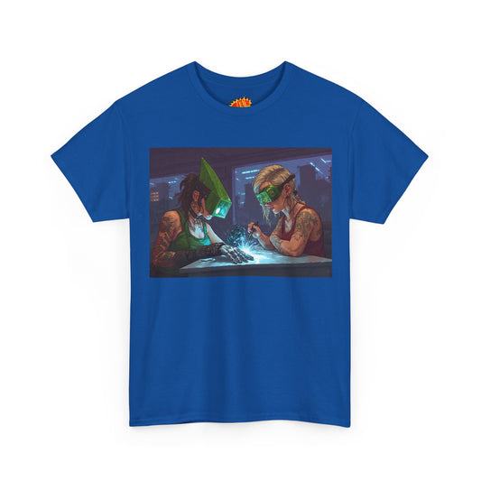 Cyberpunk Robot Hand Shop Scene T-Shirt *Multiple Colors*