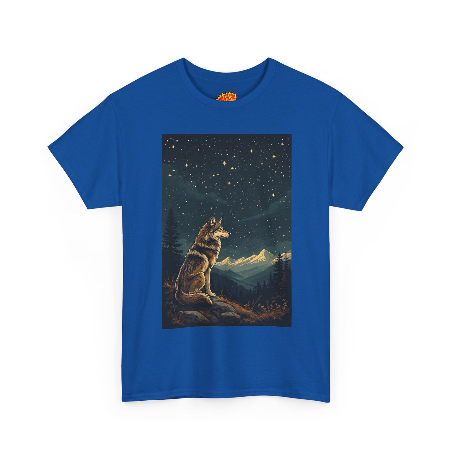Mountain Wolf with Starry Night T-Shirt *Multiple Colors*