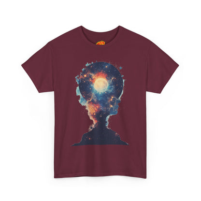 Abstract Galaxy Nebula Art w/Face Graphic Tee Shirt