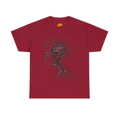Anatomy Line Drawing Face Graphic Art Tee Shirt