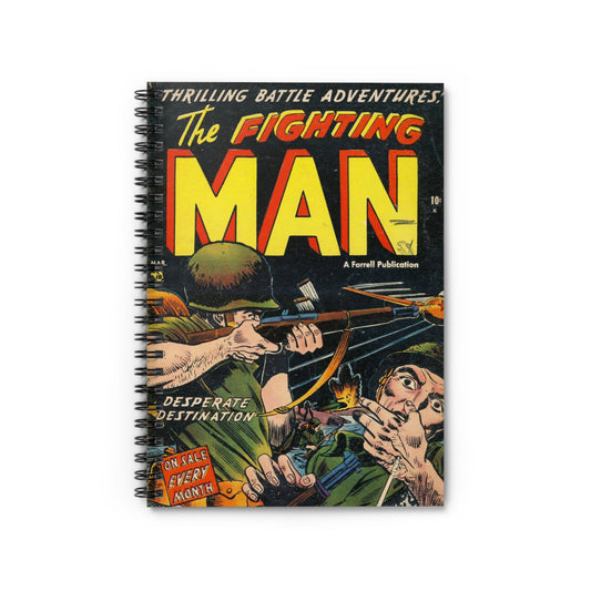 The Fighting Man March Comic Book Cover Notebook