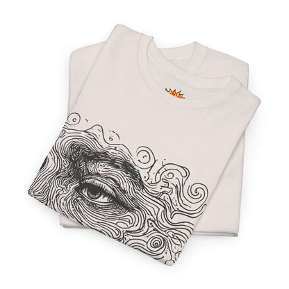 Human Face Silhouette Line Drawing Graphic Art Tee Shirt