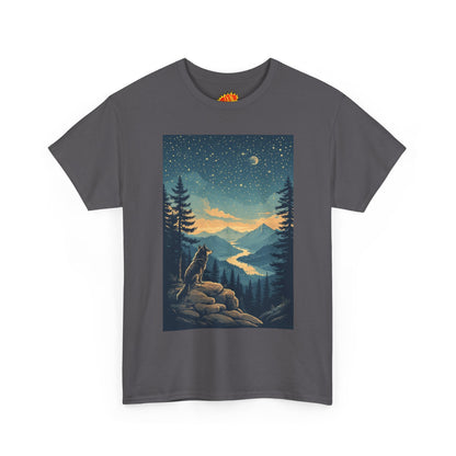 Mountain Wolf Starry Night T-Shirt