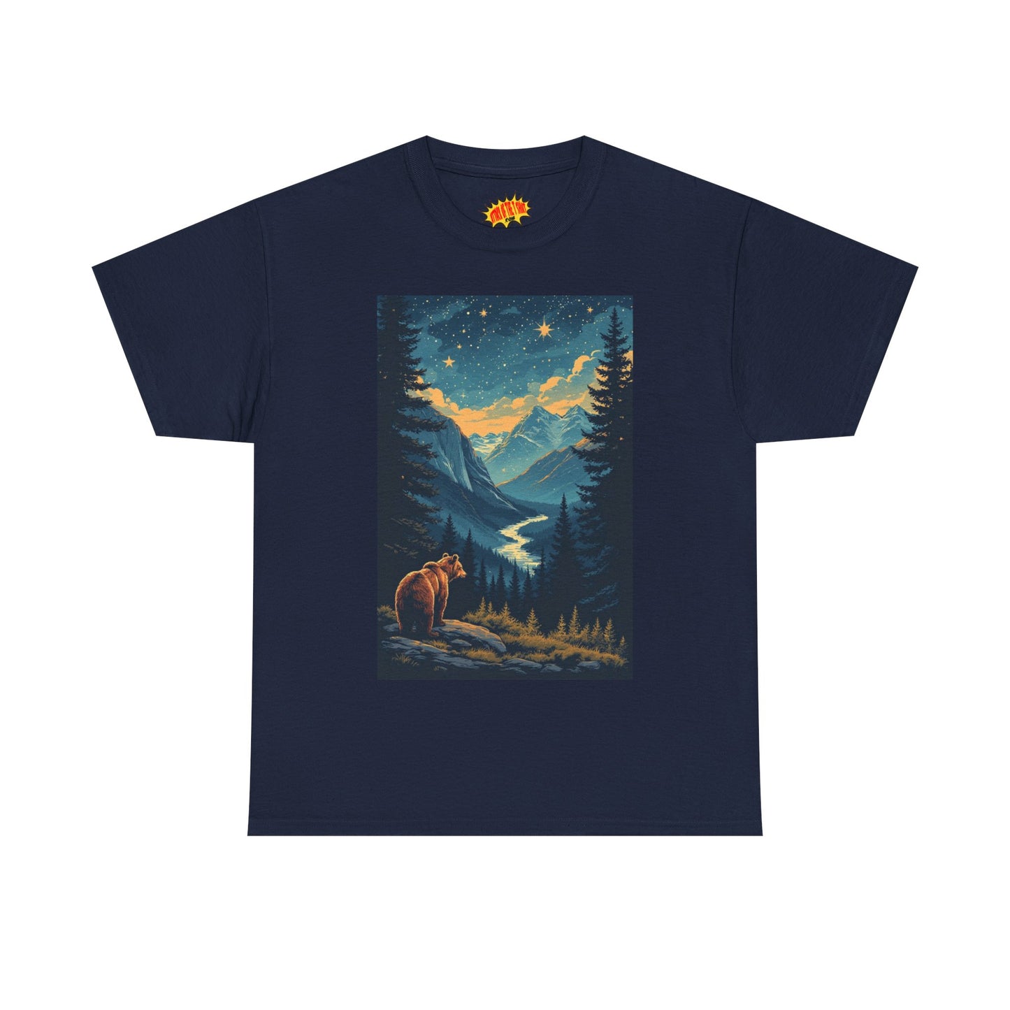 Mountain Valley Bear Night Scene T-Shirt *Multiple Colors*