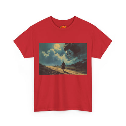 Samurai w/Night Sky Geisha Woman T-Shirt