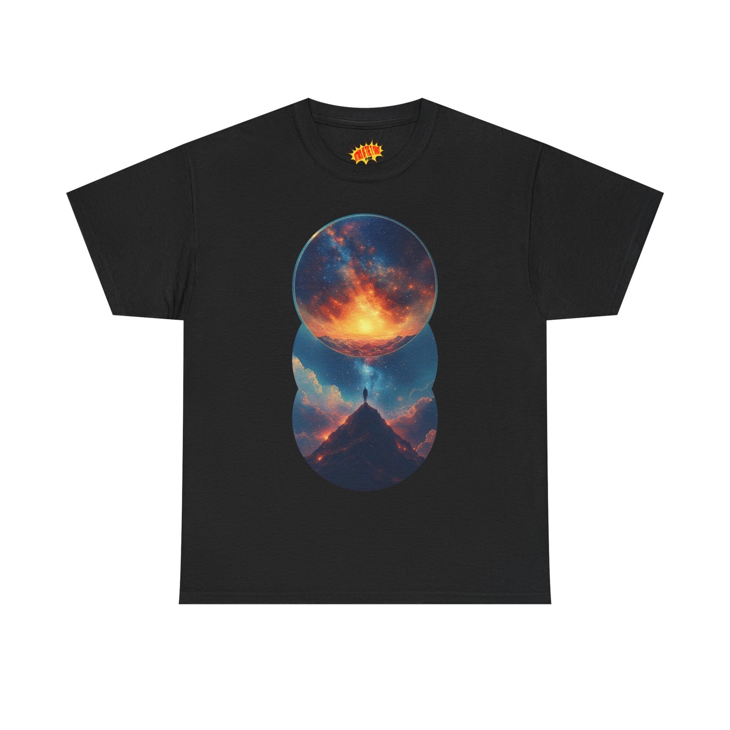 Round Cosmic Galaxy Graphic Art Tee Shirt *Multiple Colors*