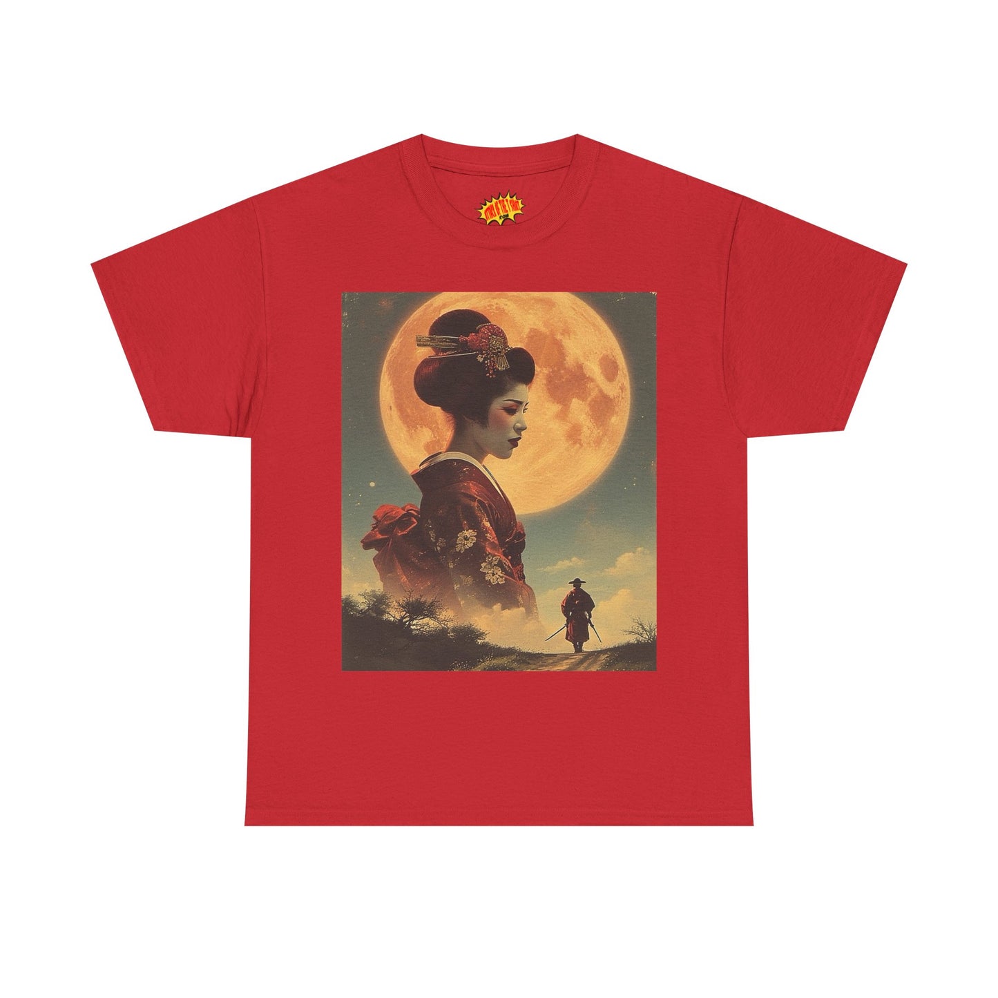 Geisha & Samurai w/Blood Moon T-Shirt *Multiple Colors*