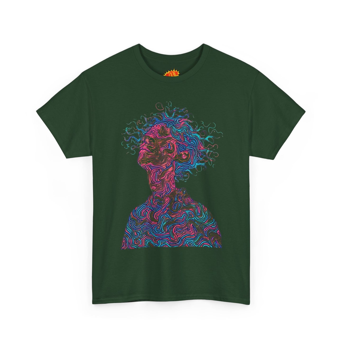 Line Drawing Multicolor Human Graphic Art Tee Shirt *Multiple Colors*