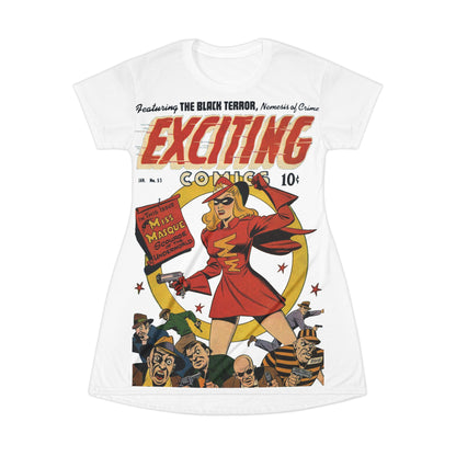 Exciting Comics #53 feat. Miss Masque T-Shirt Dress White