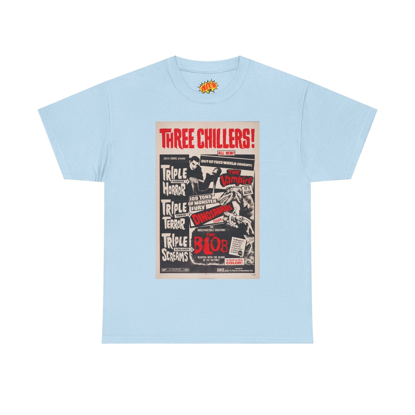 Three Chillers Movie Poster T-Shirt *Multiple Colors*