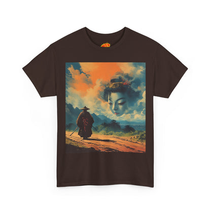 Travelling Samurai w/Cloud Geisha Woman T-Shirt