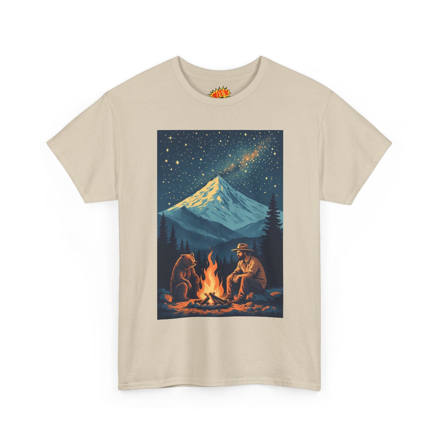 Mountain Man w/Bear Campfire T-Shirt *Multiple Colors*