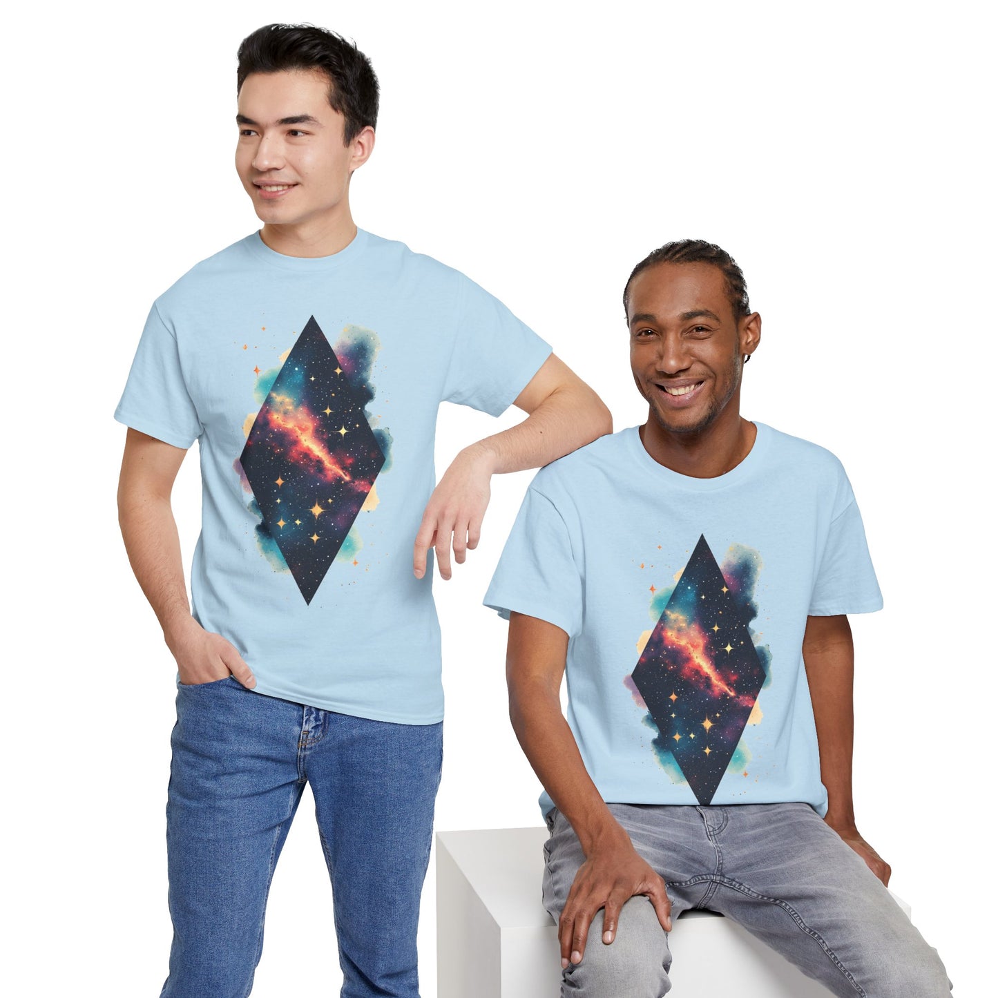Diamond Galaxy Nebula Art Graphic Tee Shirt *Multiple Colors*